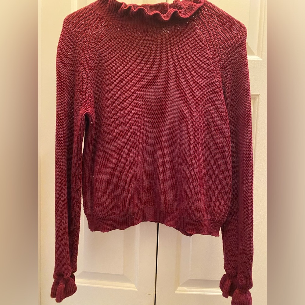 Cotton blend pullover sweater M